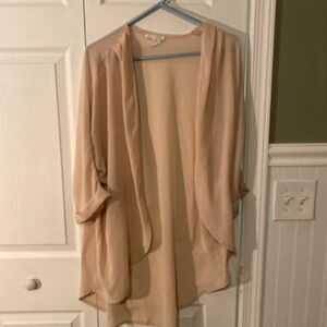 Sheer Cream Cover Up Cardigan